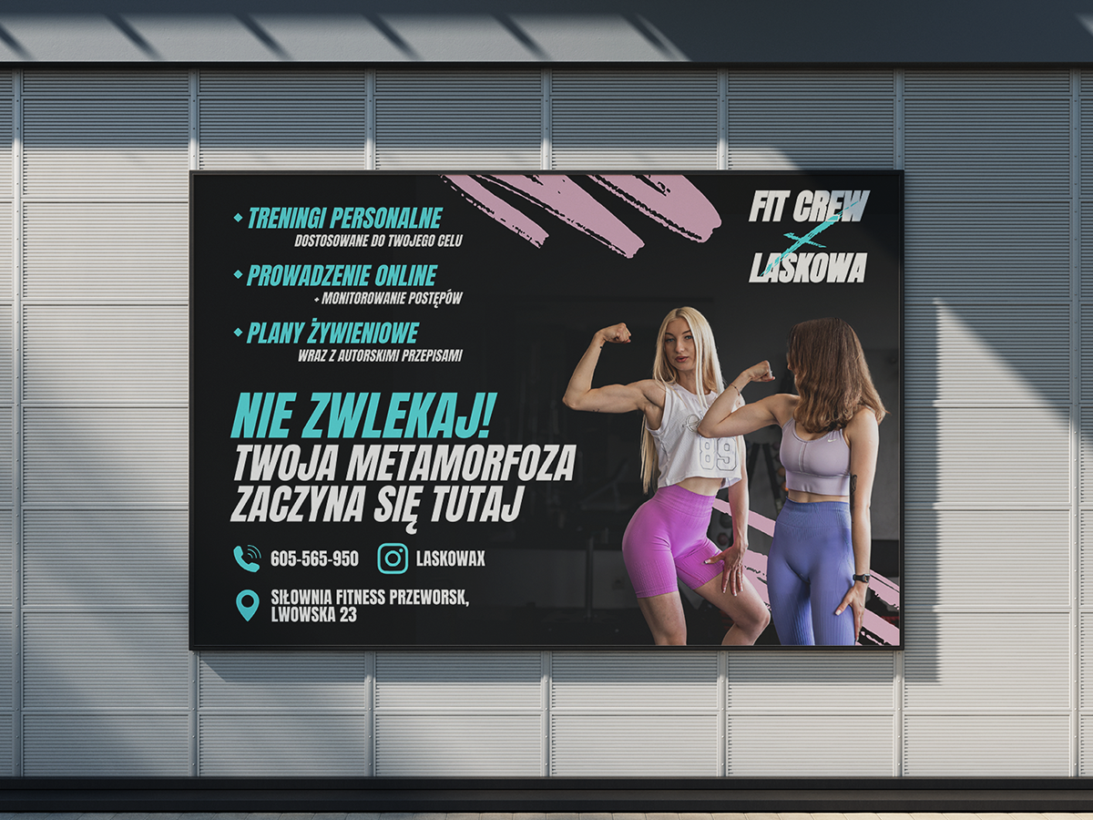 Fit Crew x Laskowa – baner reklamowy