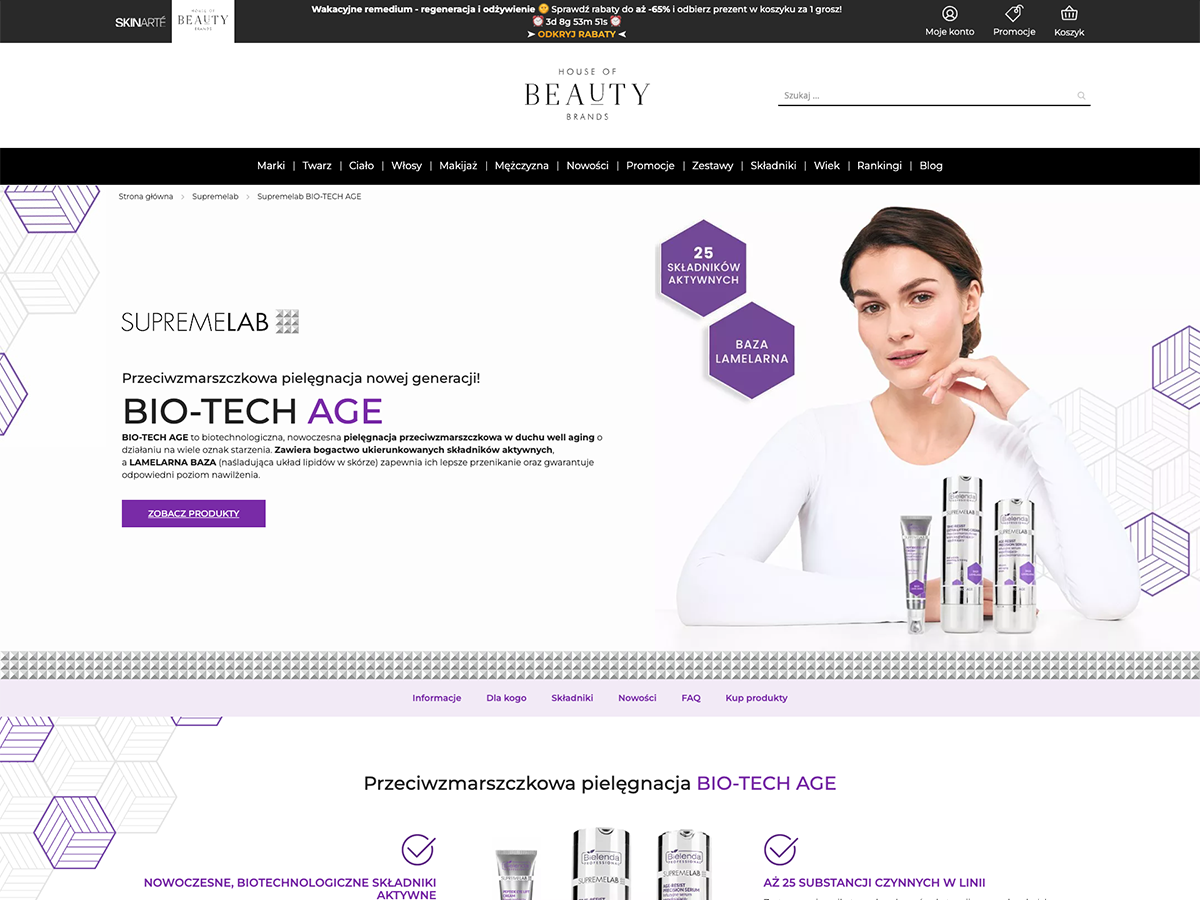 Supremelab Bio-Tech Age – landing page