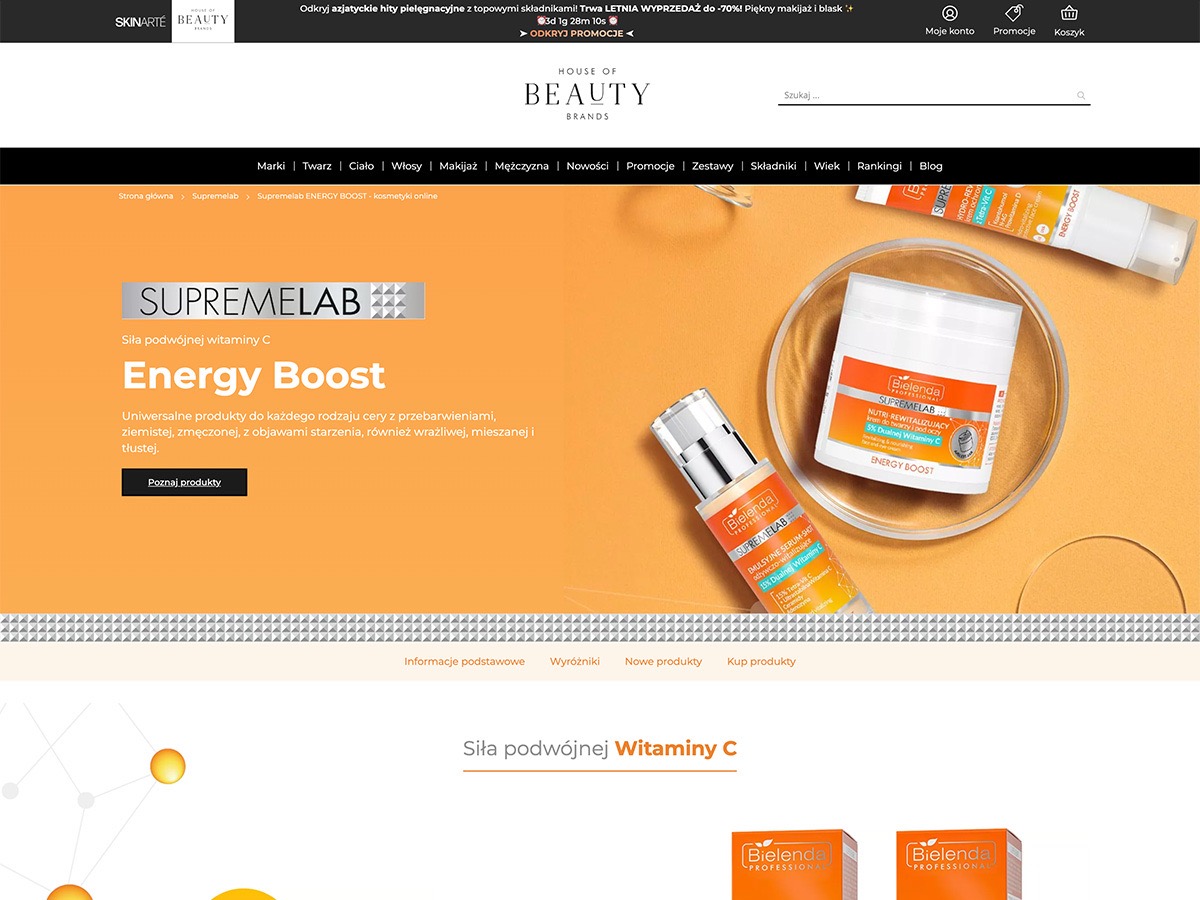 Supremelab Energy Boost – landing page