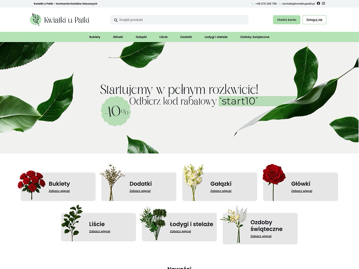 Kwiatki u Patki – hurtownia kwiatów sztucznych