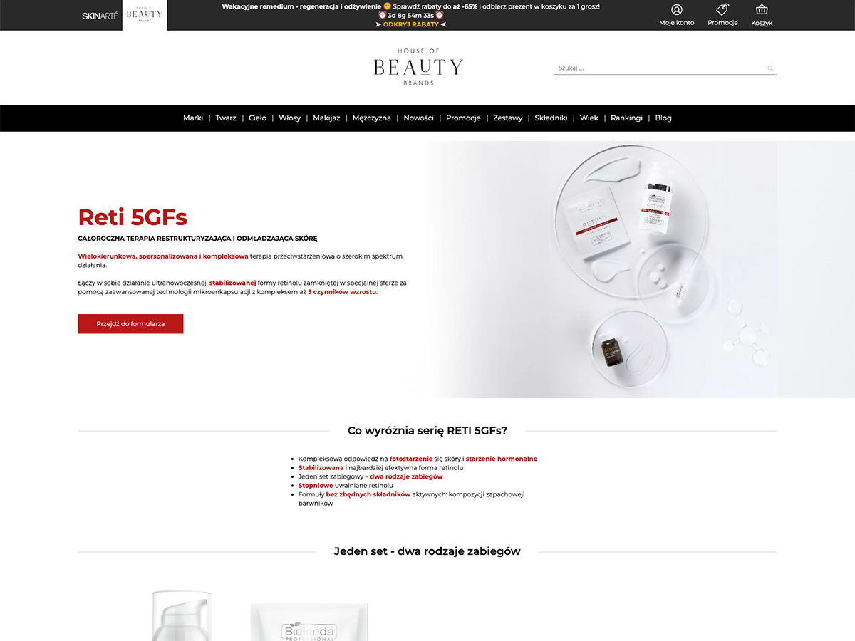 Reti 5GFs – landing page zabiegu gabinetowego